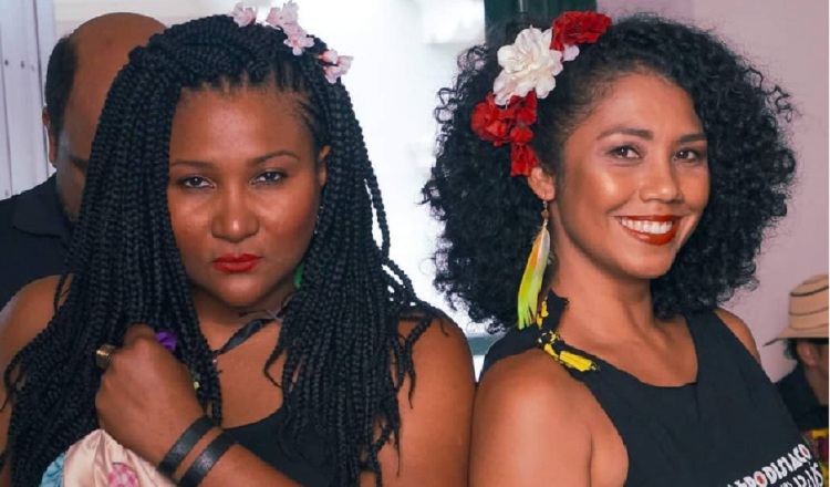 Miroslava Herrera y  Tatiana Ríos, miembros de la Fundación Afrodisíaco.  Foto. Instagram Afrodisíaco