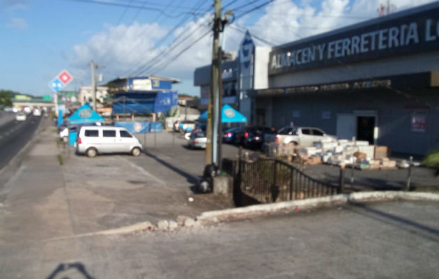 Lugar donde se resgistró el accidente en Vista Alegre de Arraiján. 