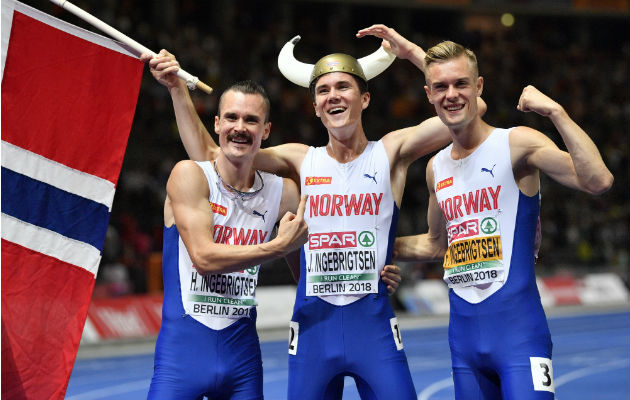 Henrik (izq.), Jakob y Filip Ingebrigtsen son corredores de clase mundial noruegos que entrenan y compiten juntos. Foto/ Martin Meissner/Associated Press.