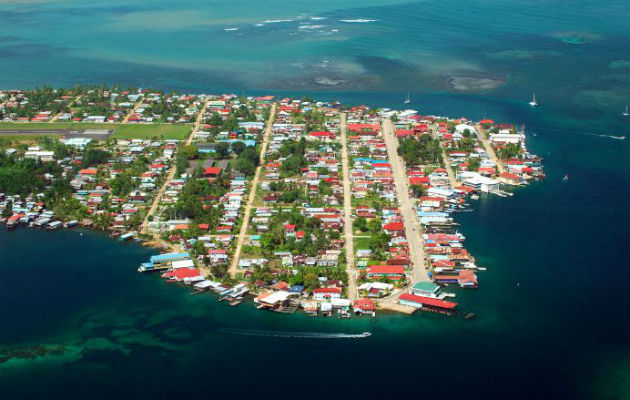 Vista aérea de Isla Colón, uno de los lugares más visitados por los turistas en la provincia de Bocas del Toro. ATP