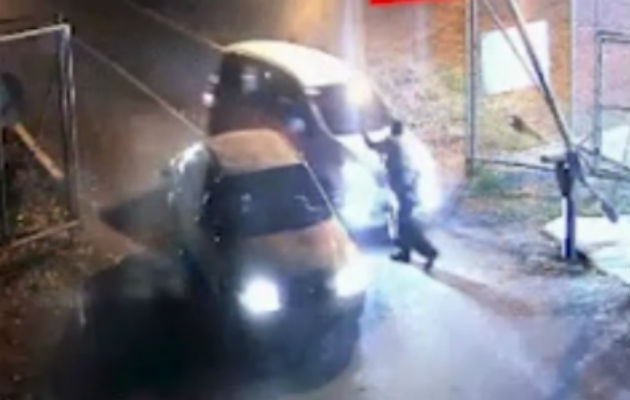 Video grabó el momento del atropello al agente, Foto: Mayra Madrid. 