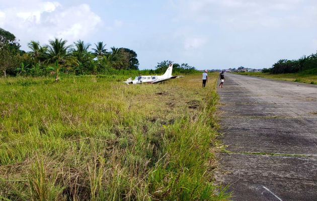 Avioneta sufre accidente cuando aterrizaba en aeródromo regional de Guna Yala. Foto: Aeronáutica Civil.