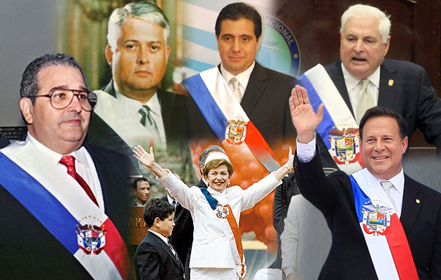 La banda presidencial lleva bordado el escudo nacional en posición perpendicular con respecto a la barbilla del presidente de la República. 