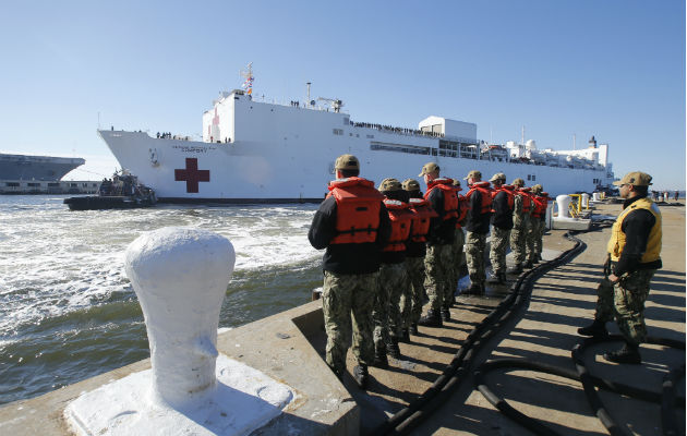 Foto archivo del USNS Comfort. Foto: AP.