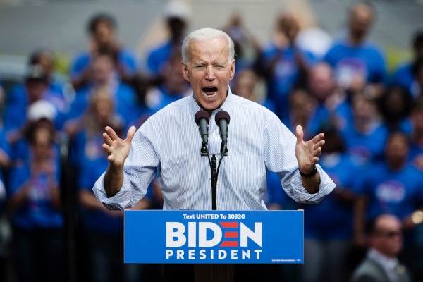 El exvicepresidente de Estados Unidos Joe Biden hace campaña para las elecciones presidenciales del 2020. FOTO/AP