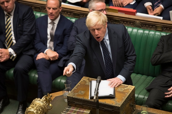 El jefe de Gobierno, Boris Johnson, que ya no cuenta con una mayoría