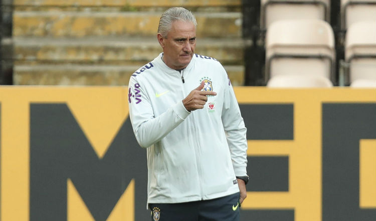 Tite, técnico de Brasil. Foto AP