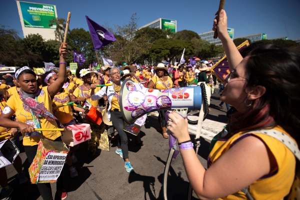 Es la primera gran protesta realizada en la capital contra el Gobierno del ultraderechista Jair Bolsonaro. FOTO/EFE