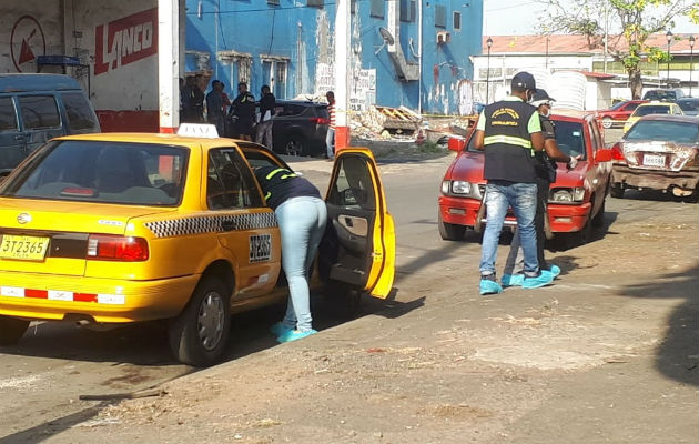 Escena de la balacera en calle número 3 de la ciudad de Colón. Foto: Diómedes Sánchez.  