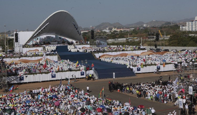 Metro Park, conocido como Campo San Juan Pablo II, congregó a más de 700 mil personas para la última eucaristía de la Jornada Mundial de la Juventud. Víctor Arosemena