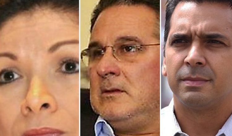 Ana Matilde Gómez, Marco Ameglio y Ricardo Lombana lideraron la recolección de firmas.  Archivo