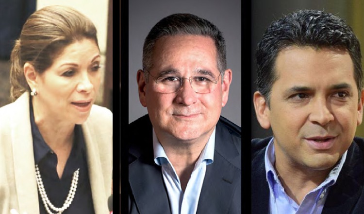 Ana Matilde Gómez (izq.), Marco Ameglio (c ) y Ricardo Lombana (der.) son los independientes que buscan llegar a la presidencia. Foto de archivo