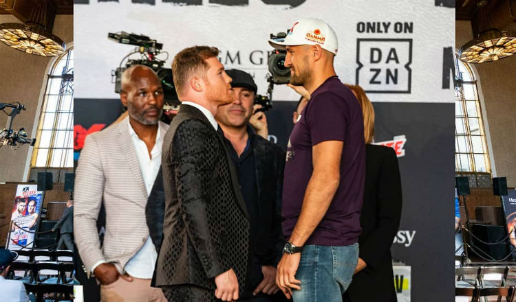 Sául 'Canelo' Álvarez frente al ruso Sergey Kovalev. Foto @Canelo