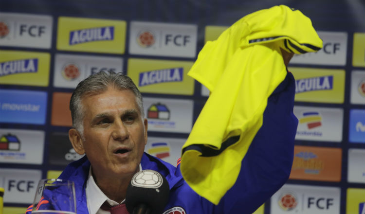 Carlos Queiroz es presentando como nuevo técnico de Colombia. Foto:AP