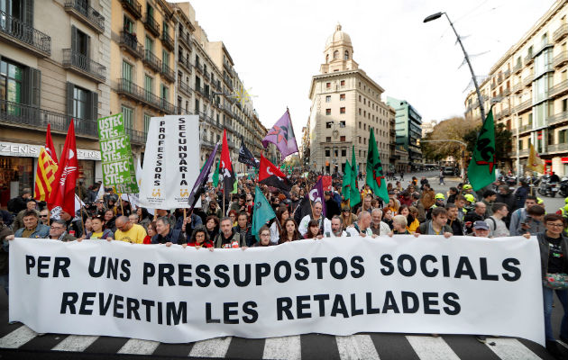 Las protestas han ido aumentando a lo largo de la semana. Foto: EFE