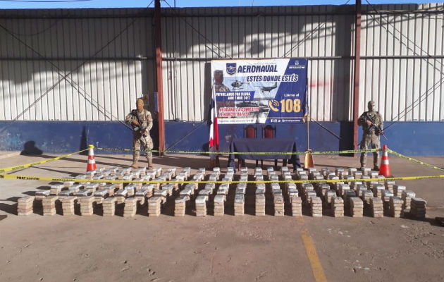 Los sacos iban cargados de droga. @SENANPanama