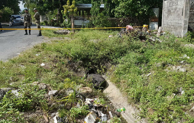 La maleta negra encontrada el 24 de febrero del 2017 en la provincia de Chiriquí.