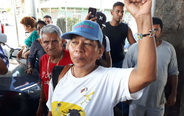 Momentos cuando fue liberada Arreaga. Foto: Cortesía.