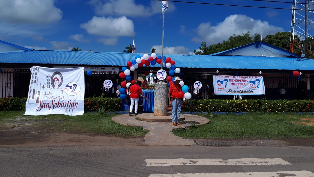 Este fin de semana el recorrido de los símbolos de la JMJ fue en la región de azuero. Foto/Thays Domínguez