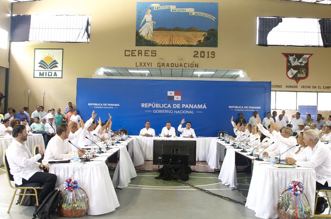 El Consejo de Gabinete se realizó hoy en el INA, en Divisa, provincia  de Herrera.Foto/Cortesía
