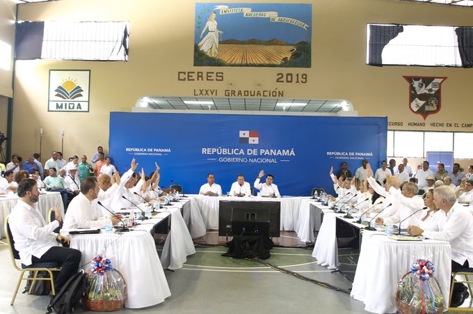 El Consejo de Gabinete se realizó hoy en el INA, en Divisa, provincia de Herrera.Foto/Cortesía