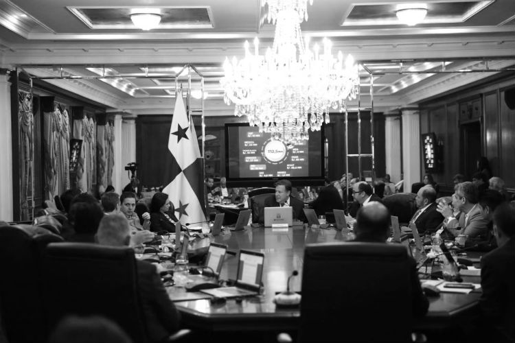 Reunión del Consejo de Gabinete del gobierno del expresidente Juan Carlos Varela. Foto: Archivo.