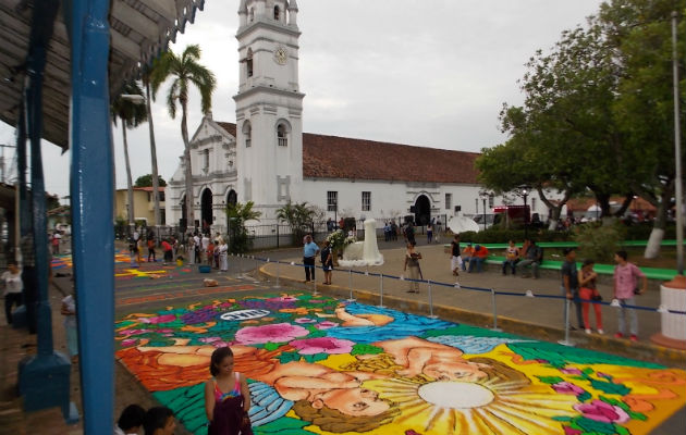 Alfombras del Corpus Christi. Foto: Panamá América