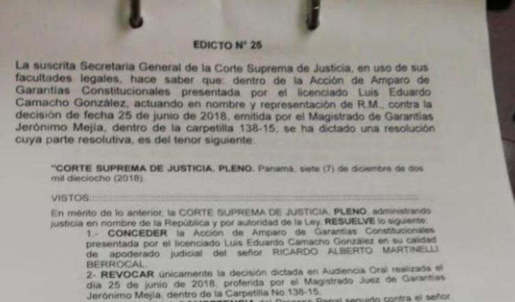 El edicto salió a las 3:00 p.m. de ayer, jueves 3 de enero. /Foto Archivo