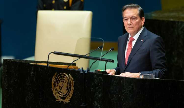 Laurentino Cortizo ante la Asamblea General de la ONU. Foto de cortesía