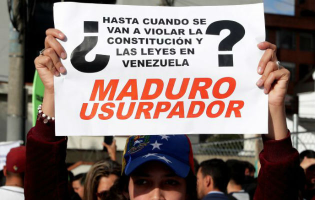 Desde Colombia, venezolanos se unieron al rechazo a Maduro. EFE