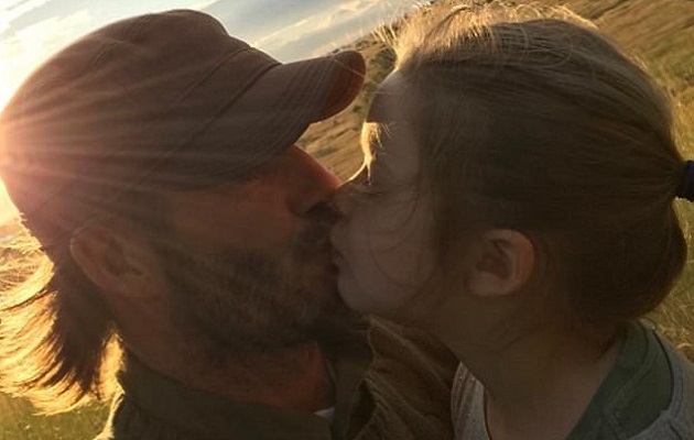 Beckham y su hija Harper.