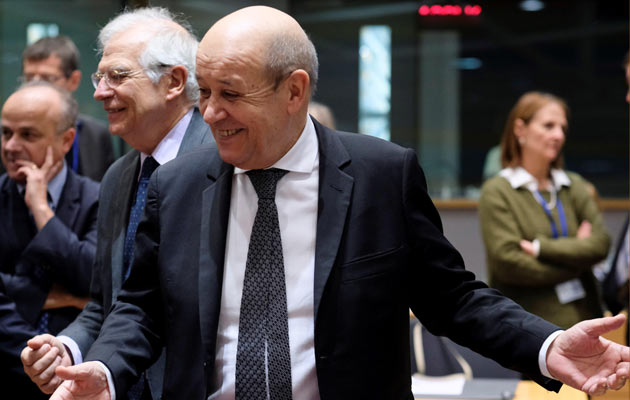 Los ministros de Exteriores de España, Josep Borrell, y de Francia, Jean-Yves Le Drian, trataron de conocer de primera mano la situación en Venezuela. FOTO/EFE