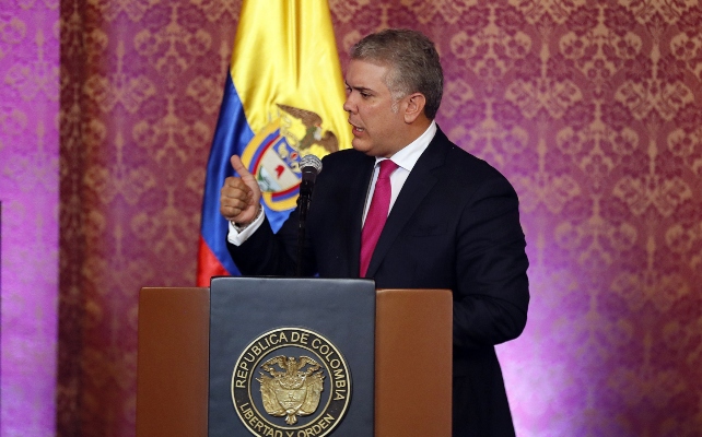 El presidente colombiano Iván Duque criticó  a Nicolás Maduro. FOTO/EFE