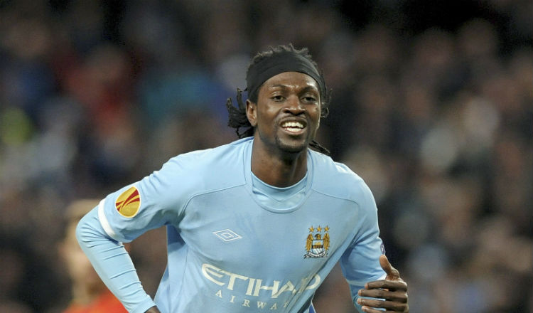 Emmanuel Adebayor fue un fichaje estrella del Manchester City. Foto AP