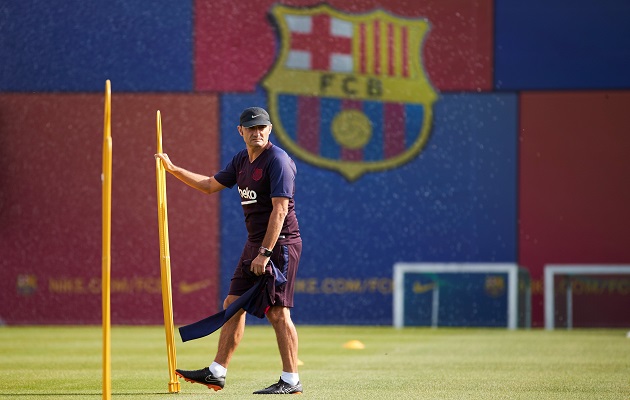 Ernesto Valverde técnico del Barcelona. Foto:EFE