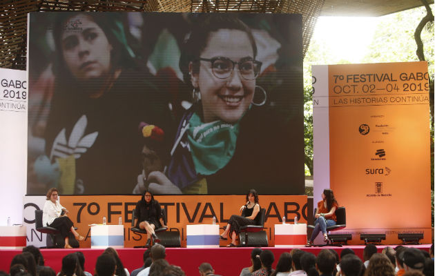 Panelistas exponen en el el Festival Gabo de periodismo Iberoamericano 2019, en Medellín. Foto:EFE.