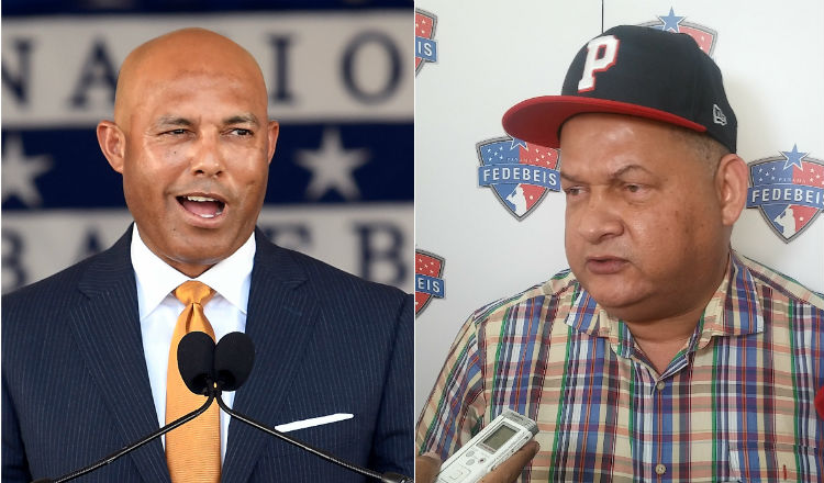 Benicio Robison felicita a Mariano y panameños le recuerdan los implementos deportivos. Foto: Panamá América.