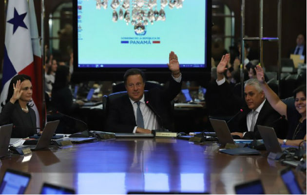 Gabinete Juan Carlos Varela. Foto/Archivos