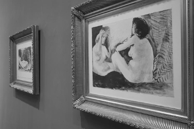 Grabados de la colección “La flaura doble” del pintor español Pablo Picasso, en Lima, Perú, el 30 de enero de 2017. Foto: EFE