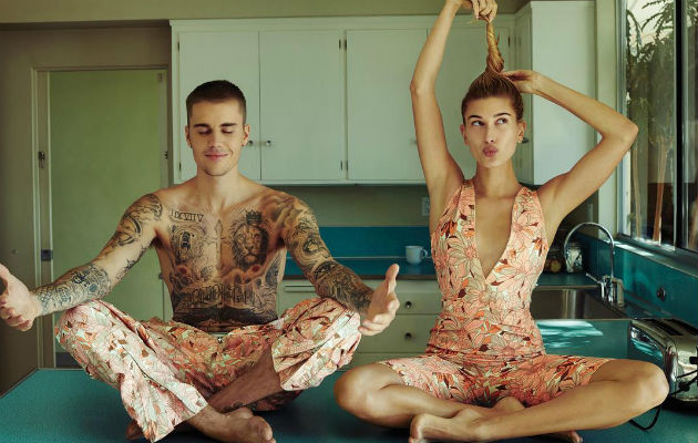 Justin y Hailey para la revista Vogue.