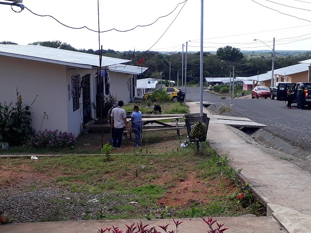 Residencia del electricista asesinado el 25 de diciembre de 2017, en la barriada Jardines de San Cristóbal. Foto:José Vásquez.