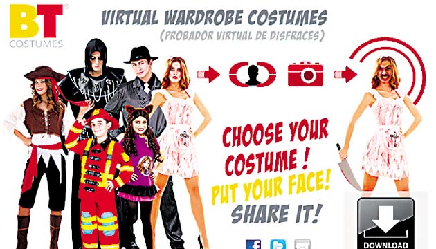 BT Costumes ¿Me quedará bien el disfraz? BT Costumes es una aplicación que te permite simular cómo te quedaría un disfraz u otro. Solo tienes que hacerte una foto con tu mejor pose y cargarla.