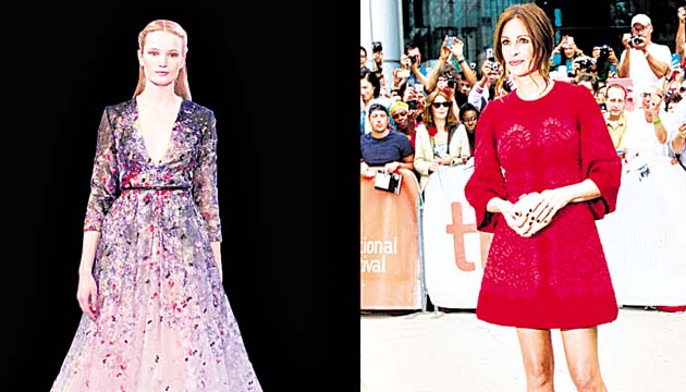 Parece ser que la que vestirá a Julia Roberts es Carolina Herrera.
