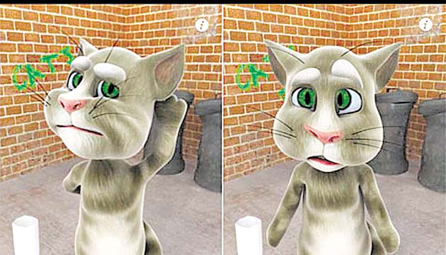 Es un gato que aparece en tu dispositivo móvil para que interactúes con él; le acaricies, le des de beber, aunque lo más divertido es que repetirá todo lo que tú le digas.