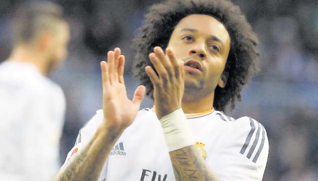 Marcelo anotó el segundo gol del Real Madrid en el minuto 49.(EFE)