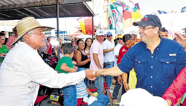 El candidato Arias reiteró que garantizará la seguridad alimentaria.(José Vásquez )