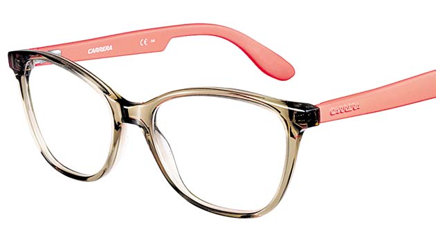 Carrera. Lentes de sol con pasta en la parte de los brazos. Su diseño en los aros es muy moderno y hace juego con los dos tonos de los lentes. ¡Muy cute!