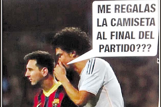 Fanático. Muchos pensaron que Pepe estaba insultando a Messi. Pues no. El portugués simplemente le estaba pidiendo su camiseta al astro argentino del Barcelona.