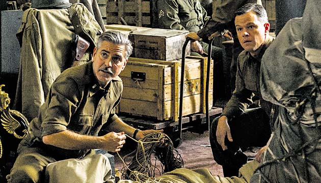 Cuenta la historia de un grupo selecto de historiadores, directores de museos y expertos en arte, que tratan de rescatar obras de artes sustraídas por el ejército nazi.