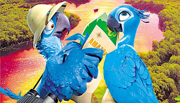 El argumento de la cinta se debate entre la vida en la domesticada ciudad de Río o la más divertida pero peligrosa en la selva del Amazonas.